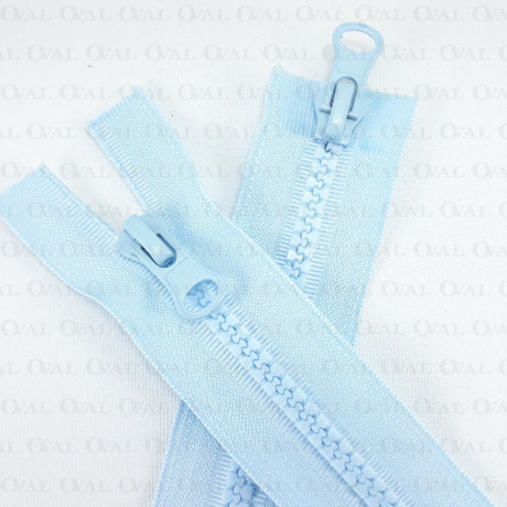 Two-slider zips light blue 50, 60, 65, 70 cm 4138