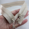 Beige double-slider zips 50cm 4139