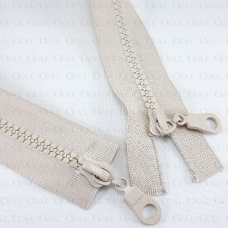 Zamki dwusuwakowe  beż  50cm   4139