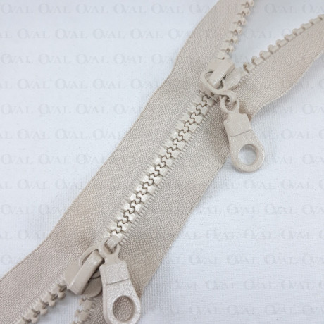 Zamki dwusuwakowe  beż  50cm   4139