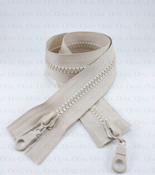 Zamki dwusuwakowe  beż  50cm   4139