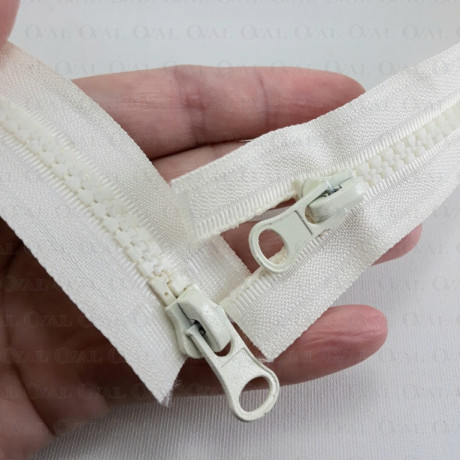 Zamki dwusuwakowe  ecru  60, 65,70cm   4140