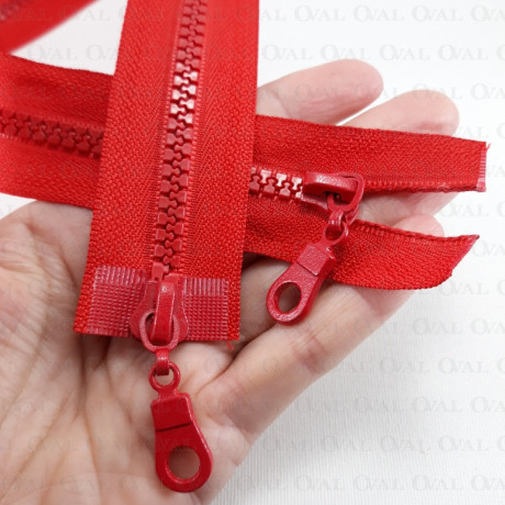 Two-slider zips red 50, 65cm 4141