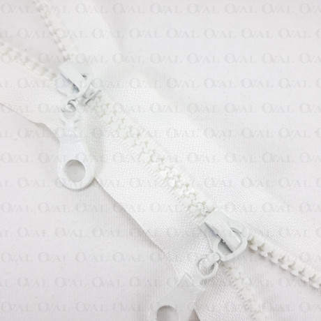 Zamki dwusuwakowe  biel  50, 65cm   4142