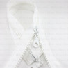 Two-slider zips white 50, 65cm 4142