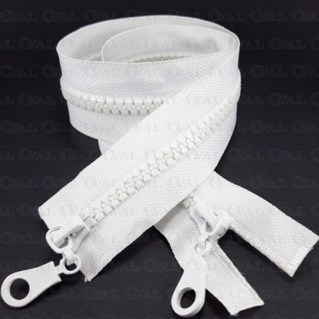 Zamki dwusuwakowe  biel  50, 65cm   4142