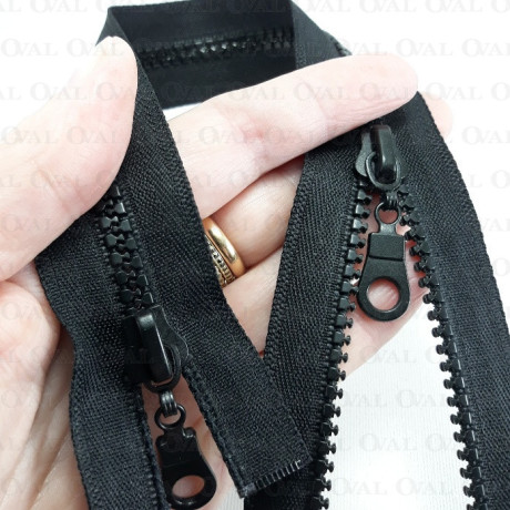 Zamki dwusuwakowe  czerń 50,60, 65cm   4143