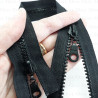 Two-slider zips black 50, 60, 65 cm 4143