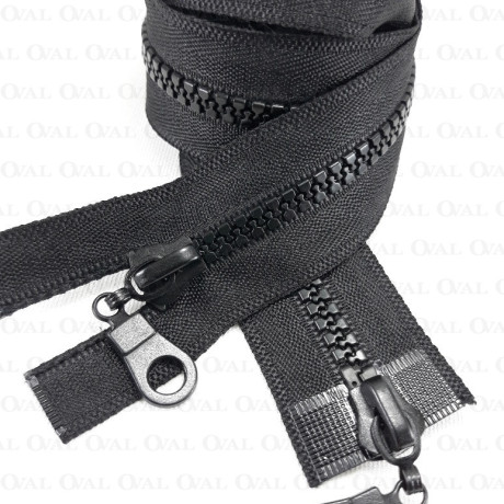 Zamki dwusuwakowe  czerń 50,60, 65cm   4143