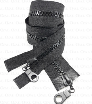 Two-slider zips black 50, 60, 65 cm 4143