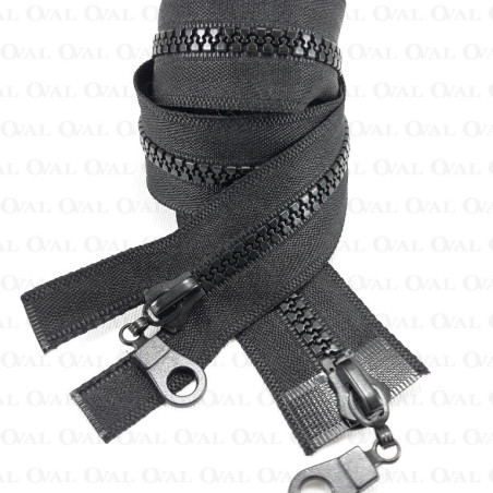 Two-slider zips black 50, 60, 65 cm 4143