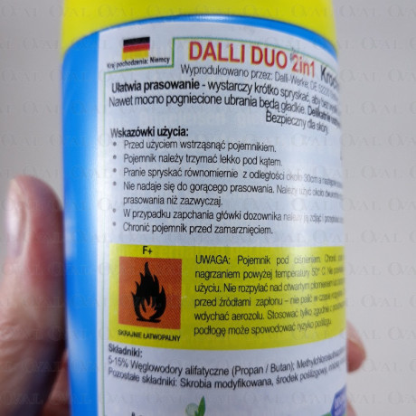 Satin krochmal w aerozolu - spray ułatwiający prasowanie nr: 1727