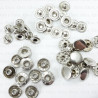 15mm snaps / 100 pcs silver 4144