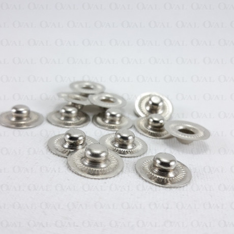 Napy 15mm/ 100szt   srebrne  4144