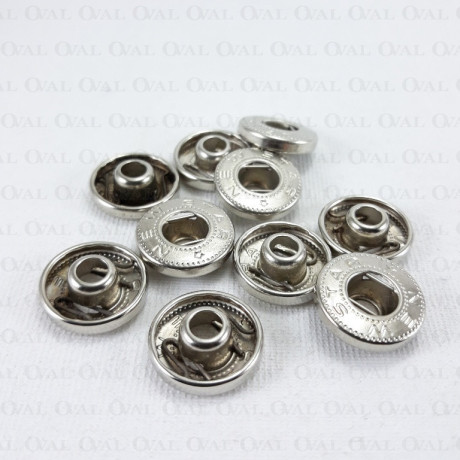 Napy 15mm/ 100szt   srebrne  4144