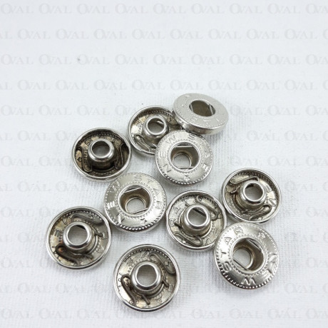 15mm snaps / 100 pcs silver 4144