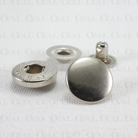15mm snaps / 100 pcs silver 4144