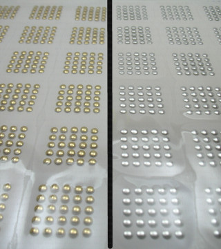 Iron-on studs – A4 sheet gold/silver no. 1311