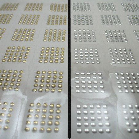 Iron-on studs – A4 sheet gold/silver no. 1311