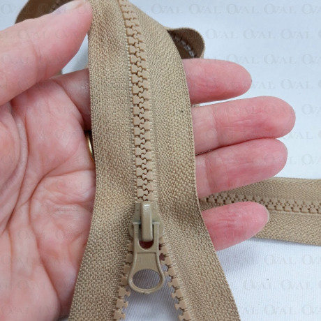 Block zips 70cm beige 4148