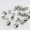 Silver cone button 10mm/10pcs 1045