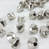 Silver cone button 10mm / 144 or 1000 pcs 4151a