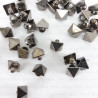 Pyramid button 8.5x8.5mm/10pcs dark nickel 1044