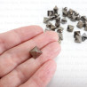 Pyramid button 8.5x8.5mm/10pcs dark nickel 1044