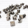 Pyramid button 8.5x8.5mm/10pcs dark nickel 1044