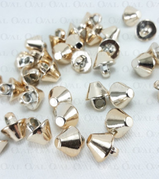 Cone button 10mm/144 or 1000 pcs gold 4154