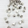 Pyramid button 8.5 x 8.5mm / 288 or 1000 pcs silver 4155