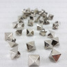 Pyramid button 8.5 x 8.5mm / 288 or 1000 pcs silver 4155