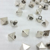 Pyramid button 8.5 x 8.5mm / 288 or 1000 pcs silver 4155