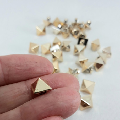 Guzik piramida 8,5 x 8,5mm/288 lub 1000szt złota 4156 - 23036
