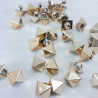 Pyramid button 8.5 x 8.5 mm / 288 or 1000 pcs gold 4156