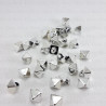 Pyramid stud button 8 x 8mm / 288 or 1000 pcs silver 4157