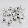 Pyramid stud button 8 x 8mm / 288 or 1000 pcs silver 4157