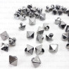 Pyramid button 8 x 8mm / 100pcs dark nickel 4158