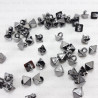 Pyramid button 8 x 8mm / 100pcs dark nickel 4158