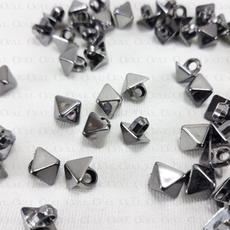 Guzik piramida 8 x 8mm/ 100szt ciemny nikiel  4158