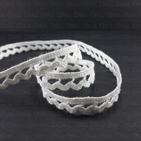 Cotton lace 10mm / 1 or 25m white 2949