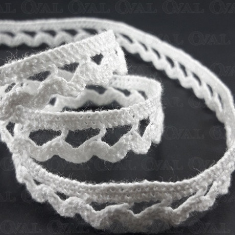 Cotton lace 10mm / 1 or 25m white 2949