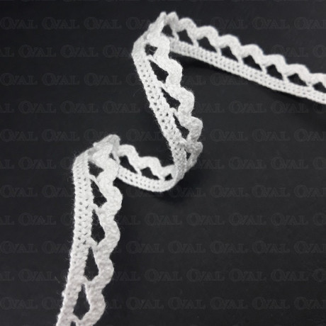Cotton lace 10mm / 1 or 25m white 2949