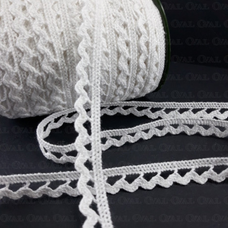 Cotton lace 10mm / 1 or 25m white 2949