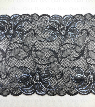 Elastic lace 220mm/1m black 4159