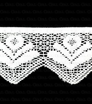 Cotton lace 105 mm / 1 m WHITE 341