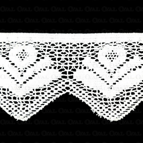 Cotton lace 105 mm / 1 m WHITE 341