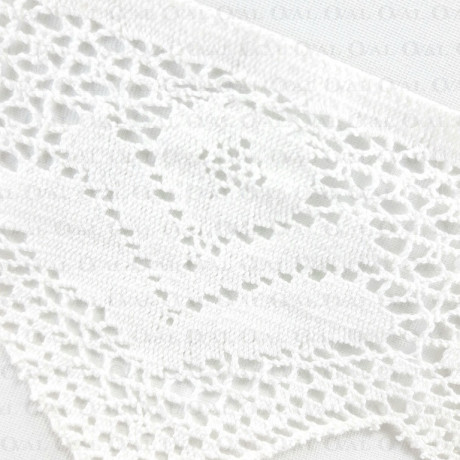 Cotton lace 105 mm / 1 m WHITE 341