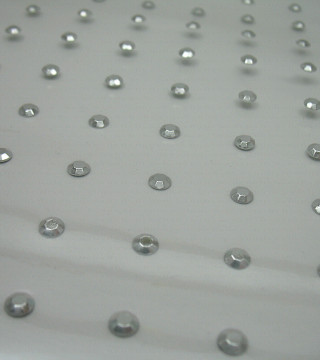 Thermo rhinestones - A4 sheet silver 4mm no. 1324