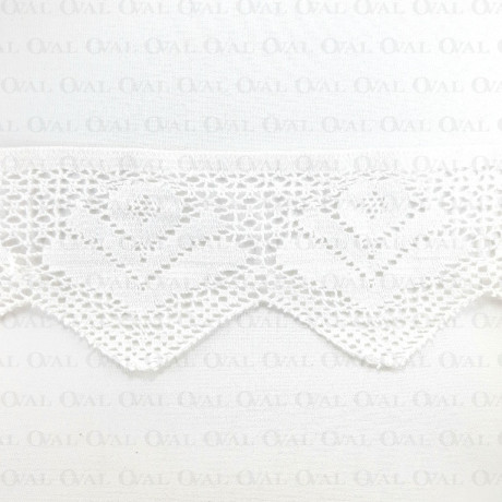 Cotton lace 105 mm / 1 m WHITE 341
